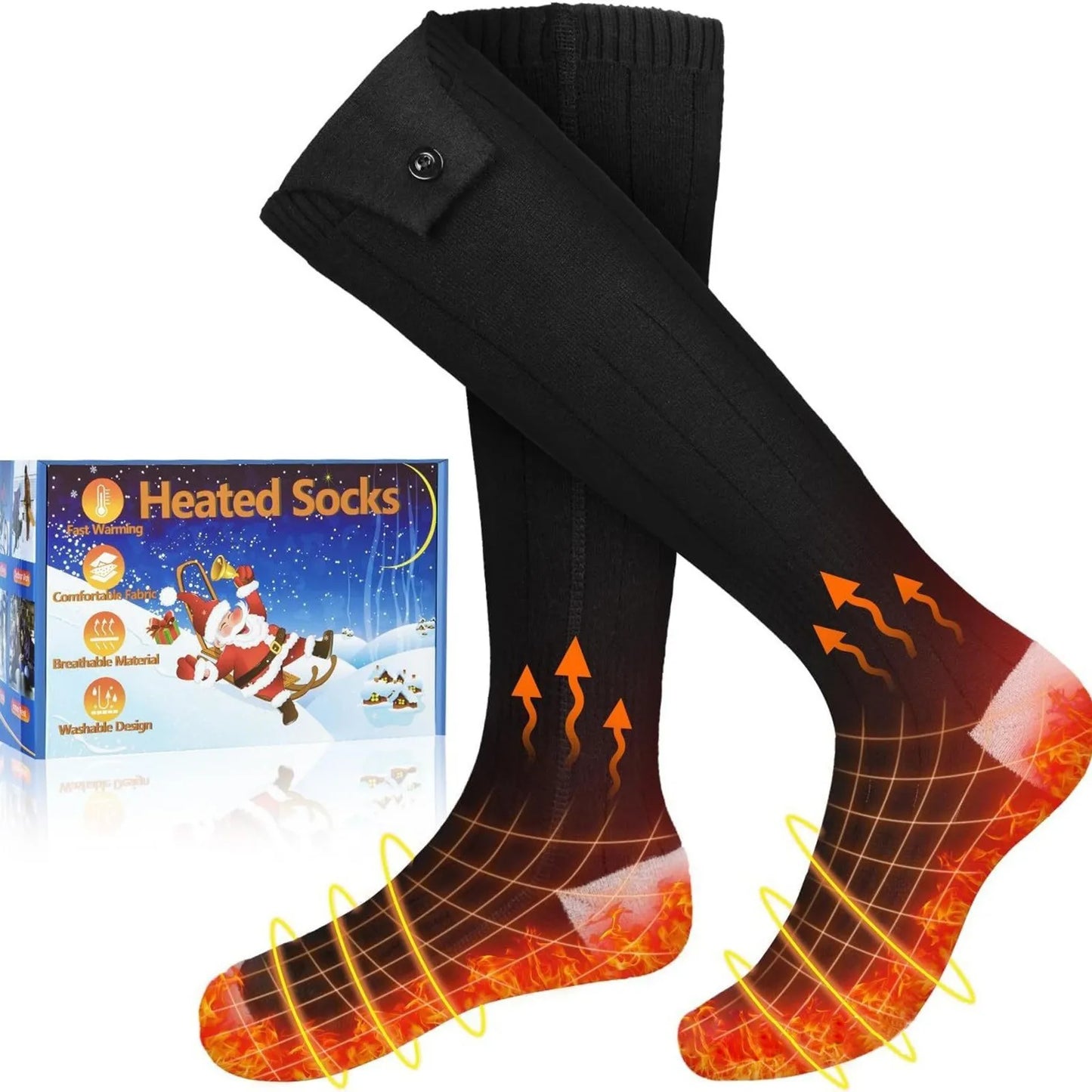 Long Term Battery Life Charging Electric Socks App Control Outdoor Ski Camping Men And Women Cold Weather Warm Foot Socks